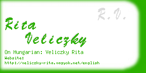 rita veliczky business card